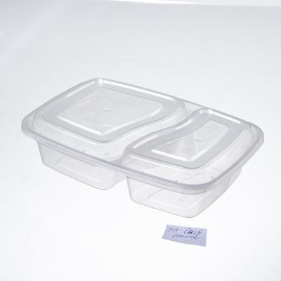 China Hot-selling Microwavable Microwave Food Container With Lid Disposable Food Container With 3 Compartments for sale