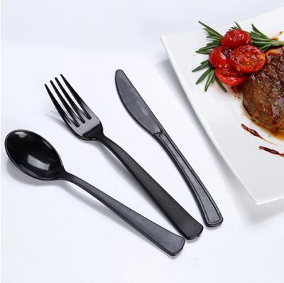 China Transparent Plastic Napkin PP Cutlery Spoon Cutlery Disposable Tableware Packaging Cutlery Set for sale