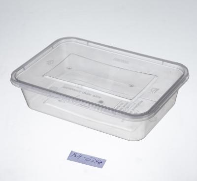 China Microwavable Disposable Bowl PP Plastic Rectangular Clear Bowl 500ml for sale