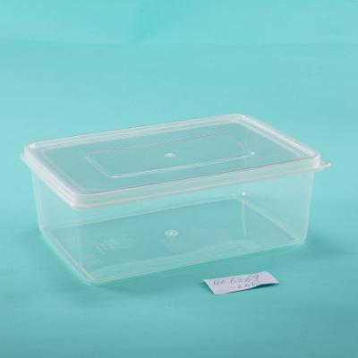 China Hot Sale Microwavable Fridge Fresh-Keeping Transparent Plastic Plastic White Storage Box With Lid for sale