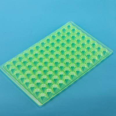 China Sustainable Disposable Plastic Container 96 Compartment Frozen Mold Ice Tray for sale