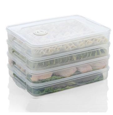 China Freshness Preservation Rectangle Food Container Plastic Food Storage Packaging Box Dumpling Box for sale