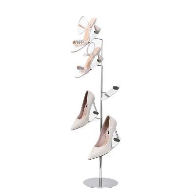 China 2020 five-layer fashion stainless steel shoe display rack women's high-heeled shoes display stand for sale