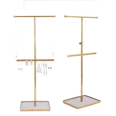 China Wholesale Eco-friendly Gold Jewelry Display Earrings Display Stand Metal Jewelry Display Stand for sale