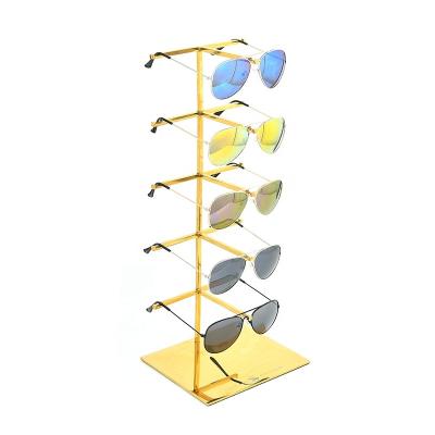 China Durable Factory Direct Supply Can Be Customized 5 Layer Titanium Stainless Steel Sunglasses Display Stand for sale