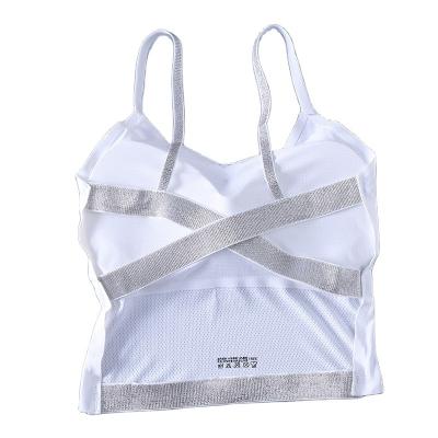 China Sexy cross back strapless ice bra underwear long silver breathable anti-static silk version strapless strapless one-piece for sale