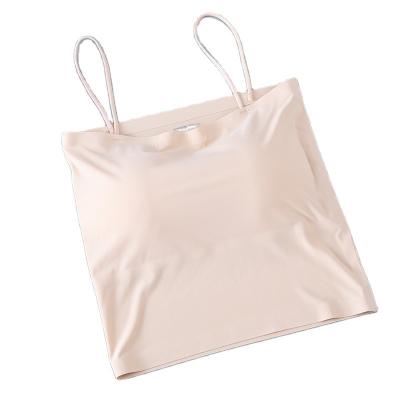 China Long QUICK DRY version of the back joker ice silk seamless beauty wrapped chest with small chest protection vest basic bra underwear for sale