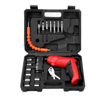 China 2021 New Design Electric Screwdriver Steel Tied Large Capacity Rechargeable Battery Electric Screwdriver Set for sale