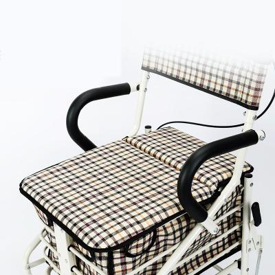 China Carbon Steel Dedicated Heavy Duty Folding Steel Wheelchair Carbon Steel Power Brake Wheelchair Household Cart For The Elderly for sale