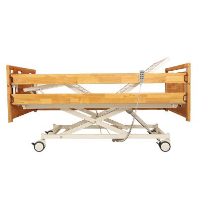 China For household/nursing home use High Quality Multifunctional Solid Wood Electric Home Care Nursing Bed Aged Care Bed With Remote Control for sale