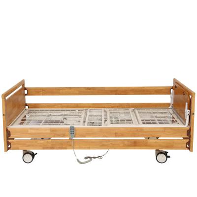 China For household/nursing home use Hot Selling Wooden Multi-Functional Nursing Bed Elderly Hospital Home Care Bed Integrated Lifting Electric Medical Bed for sale