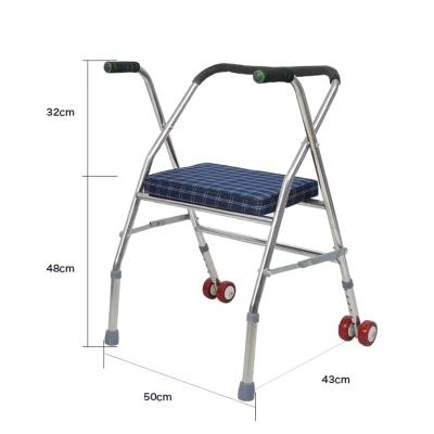 China Sports protective accessories China Manufacturer Aluminium Alloy Walking Aid Folding Durable Exercise Walking Aid With Crutch Seat for sale