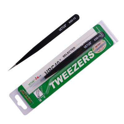 China Antimagnetic ESD Safe Stainless Steel Tweezers Precision Tweezers ESD Tweezers for sale