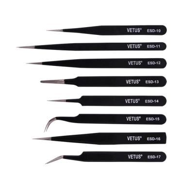 China Vetus Antimagnetic Makeup Tweezers Stainless Steel Eyelash Tweezers for sale