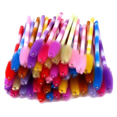 China Wholesale Synthetic Plastic Magic Wands Mascara Brush Disposable Makeup Eyelash Brush for sale