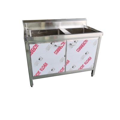 China 2020 new restaurant design stainless steel kitchen sink cabinet for commercial use for sale