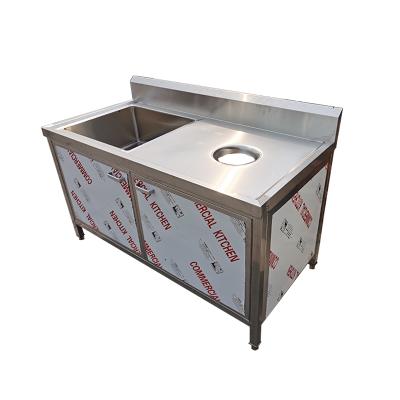 China Restaurant Factory Best Selling Commercial Wash Sink With Waste Slot Basin Commercial Sink for sale