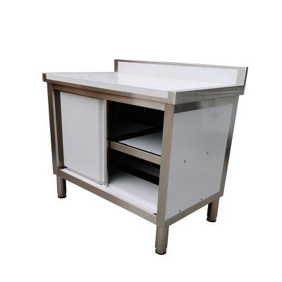 China Restaurant stainless steel tables commercial kitchen storage cabinet stainless steel commercial storage cabinet for sale