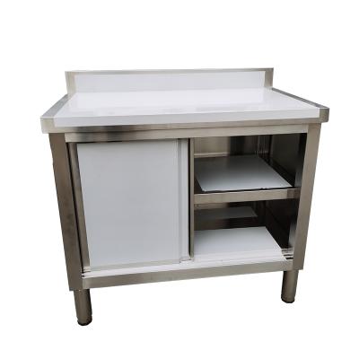 China Restaurant stainless steel tables storage cabinet stainless steel commercial commercial storage cabinet for sale