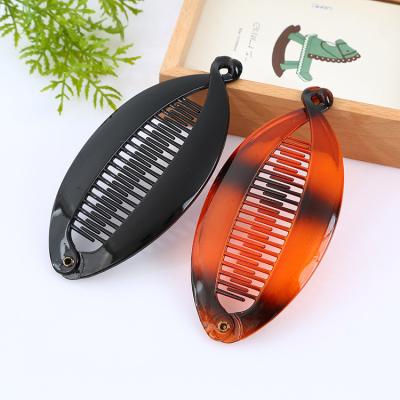 China European and American style fashion women hair accessories ladies claw clip simple hair banana ponytail hair claw clip for sale