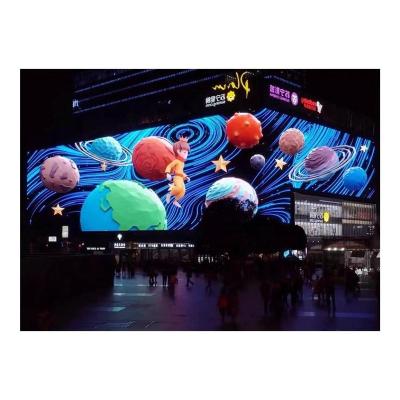 China SMD P10 Outdoor Front Access Aluminum Cabinet Large 3d Billboard Advertising Curve Outdoor Led Screen Display for sale