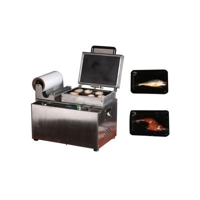 China Wholesale Price Food Small Tray Shrink Vacuum Sealing Wrapping Semi Automatic Plastic Skin Packaging Machine For Food Meat Vegetable for sale