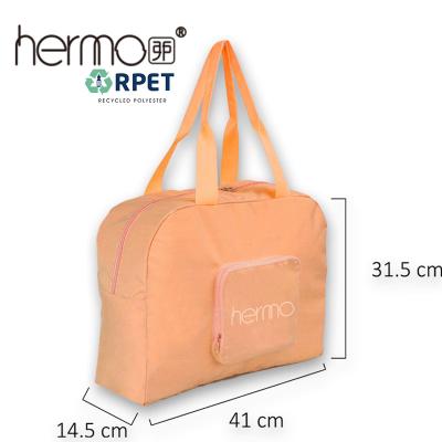 China RPET Lightweight Eco Friendly Reusable Polyester Foldable Shopping Bag for sale