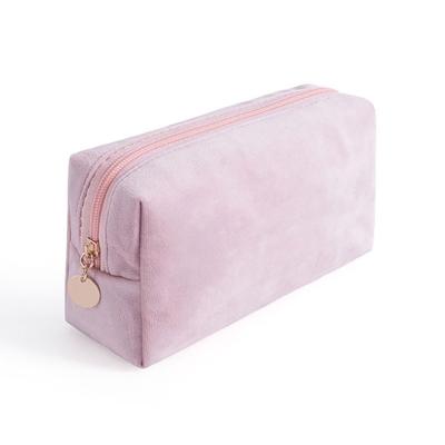 China Fashion Hermo Factory Wholesale Square Brush Skin Care Travel Bag Cosmetic Logo Custom Makeup Bag for sale