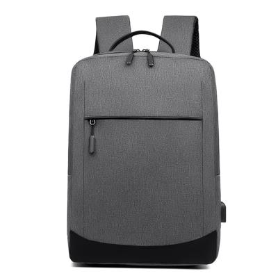 China With USB Shoulder Straps Soft Men's Computer Backpack With Waterproof USB College Laptop Useful Backpack for sale