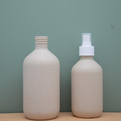 China 300ml500ml Eco-friendly Biodegradable Environmental Protection Recycled Wheat Straw Spray Bottle Plastic Spray Bottle for sale