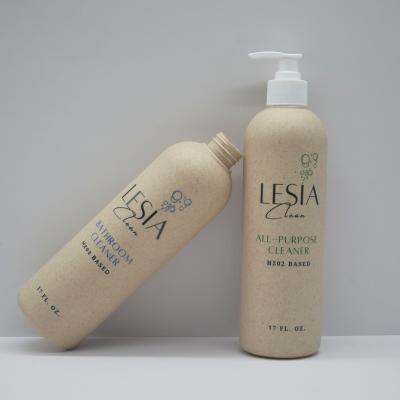 China Wash Eco-friendly Shampoo Body Plastic Cosmetic Packaging Bottle With Pump High Grade Eco Friendly Recyclable Wheat Straw Bottle for sale