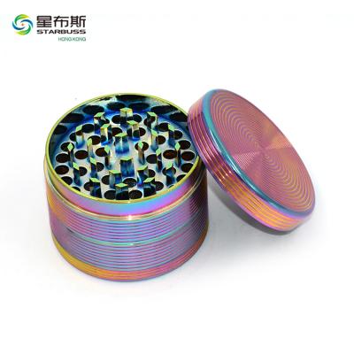 China Custom Classic Logo Zinc 4 Layers Smoke Grinder Metal Tobacco Grinder Smoking Pipe Herb Weed Grinders for sale