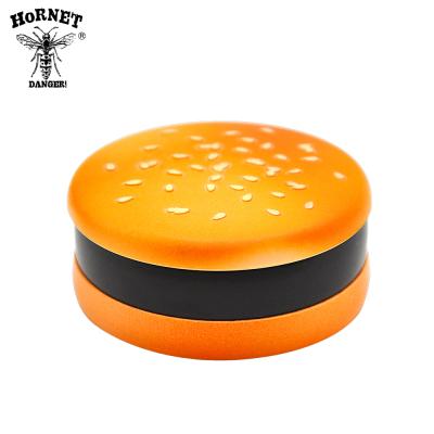 China Metal Burger Burger Shape Tobacco Grinder 3 Part Grinder for sale