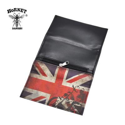 China Keep Tobacco And Paper Flag Design PU Leather Tobacco Pouch With 78MM /70MM Paper Holder Tobacco Box Portable Cigarette for sale