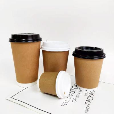 China Recyclable Logo 8oz Disposable Paper Cup Custom Catering With Lid Wall Coffee Cup Double Insulated Drink Insulated Water Cup Hot for sale