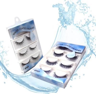 China 2021 Comfortable New Arrival Water Activated Eyelashes Logo Water Activated Lashes Custom Aqua Lashes Water Self Stick False Lashes for sale