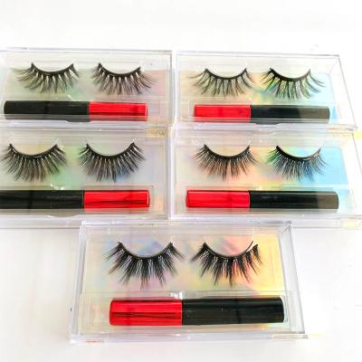 China 10 Reusable Custom Good Quality Magnetic Lashes and Magnetic Kit Set Handmade False Eyelashes Lash Magnetic Eyelash Vendor Liner for sale