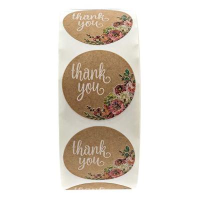 China Scratch-off 1 /500 Inch Stickers Each Rolls Flowers Thank You Stickers Wedding Gift Home Decor Sticker for sale