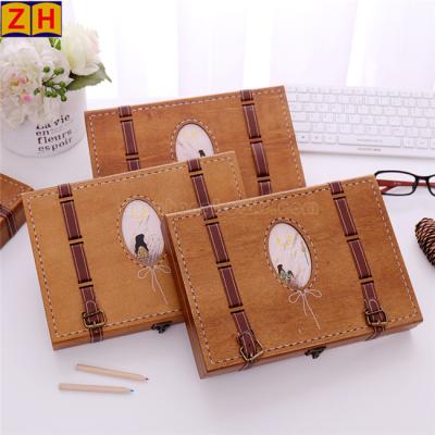 China Printed wooden photo album and wooden photo album box for sale