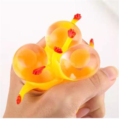 China Tricky Funny Gadgets Toys Vent Chicken Egg Laying Hens Crowded Stress Ball Chicken Keyring for sale