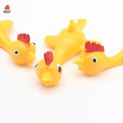 China Fingertip catapult chicken fun toy elastic chicken sticky decompression children fidget toys for sale