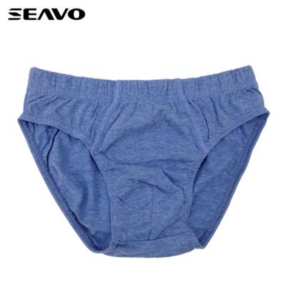 China SEAVO Anti-Static Mens Single Breathable Cotton Blue Briefs for sale