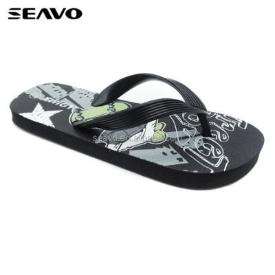 China New Fashion Trend SEAVO Design Boys Flip Flops PE Beach Sandal for sale