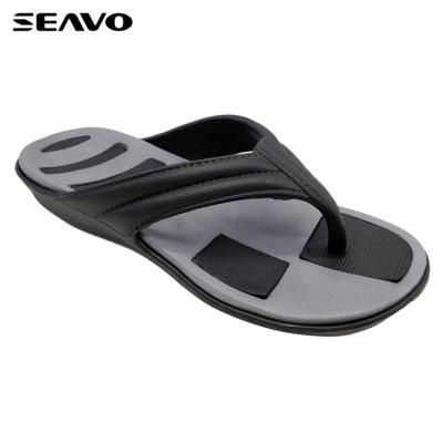 China Newest Fashion Trend SEAVO Design Hot Selling Eva Mens Flip Flops Beach Casual Sandals for sale