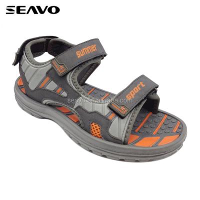 China SEAVO Anti-slippery Mens Gray PU Eva Upper Unique Sandals for sale