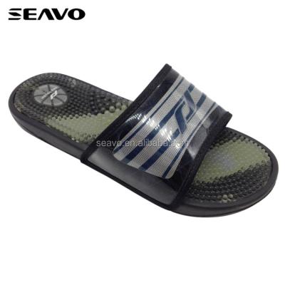 China Japan color PVC SEAVO style comfortable health insole men's foot massage required slipper for sale