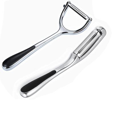 China New Viable 2 Pcs Y Shape Vegetable Julienne Peeler Potato Peelers With Fruit Veggie Stainless Steel Amazon Vegetable Eye Remover for sale