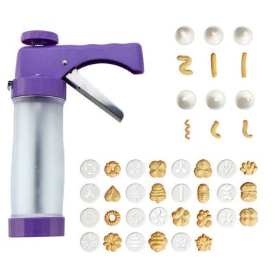 China Amazon Success Stainless Steel Cookie Press Gun Viable Kit For DIY Biscuit Cookie Making Cake Icing Decorating for sale