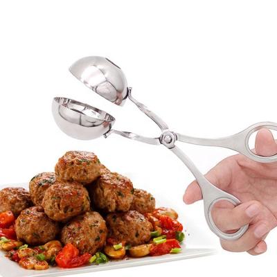 China Amazon Success Stainless Steel Meatball Maker Staple Viable Fish Flesh Ball Rice Ball Making Mold Form Tool Kitchen Accessories Instruments for sale