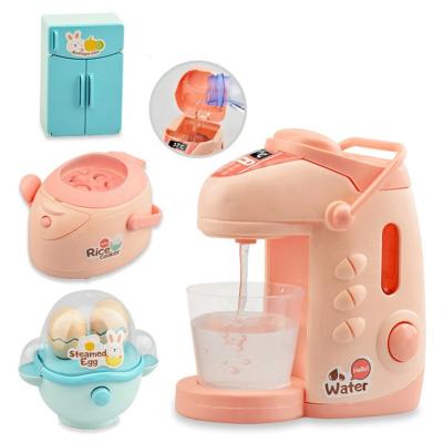 China Durable Toys Amazon Mini Size Household Appliances Kitchen Kids Pretend Play Kitchen Accessories Toy Toaster Cooker Toys For Girls for sale